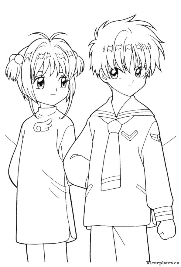 Sakura kleurplaten