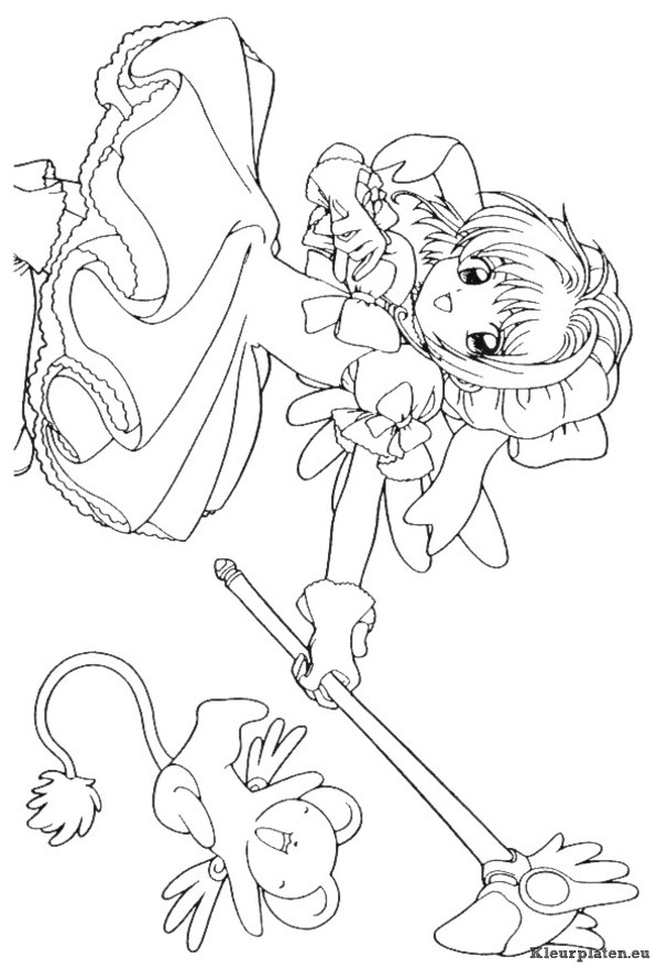 Sakura kleurplaten