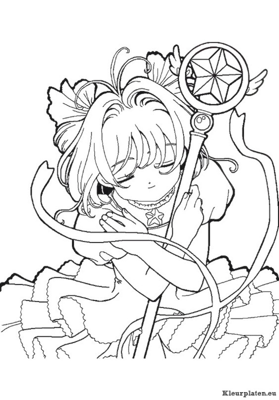 Sakura kleurplaten