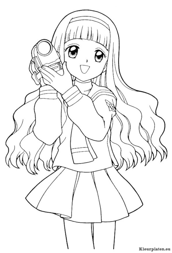 Sakura kleurplaten