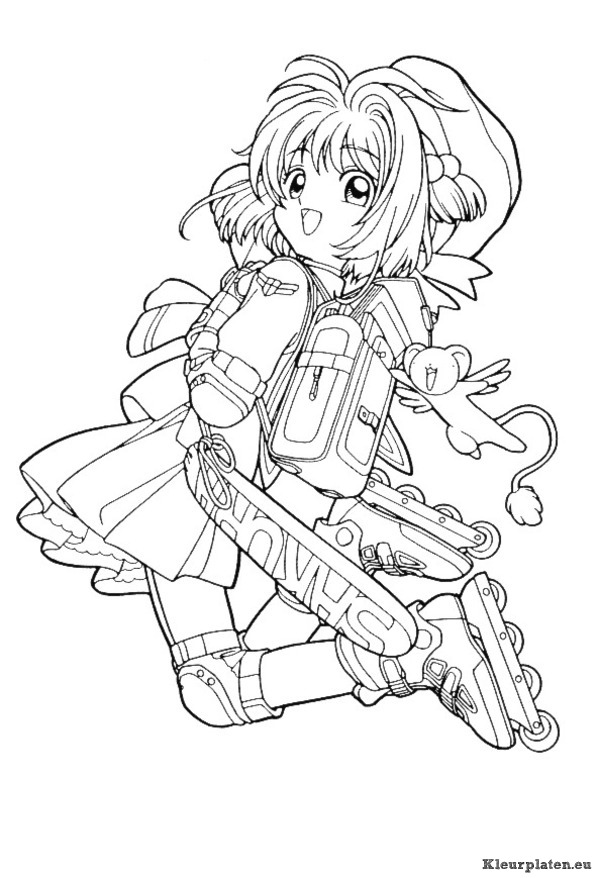 Sakura kleurplaten