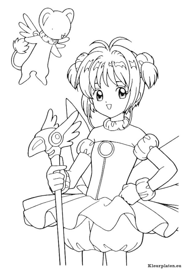 Sakura kleurplaten