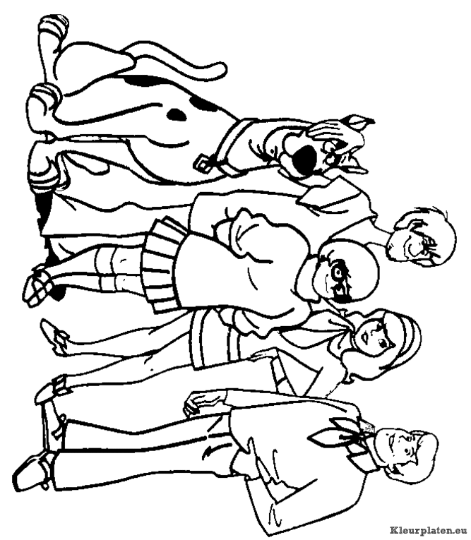 Scooby doo kleurplaten