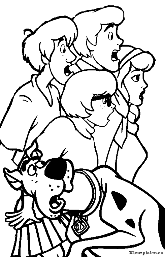 Scooby doo kleurplaten
