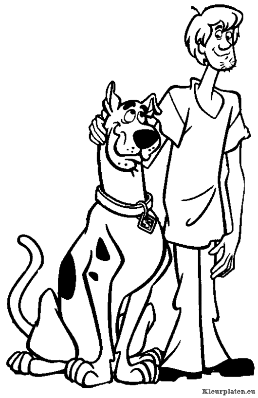 Scooby doo kleurplaten