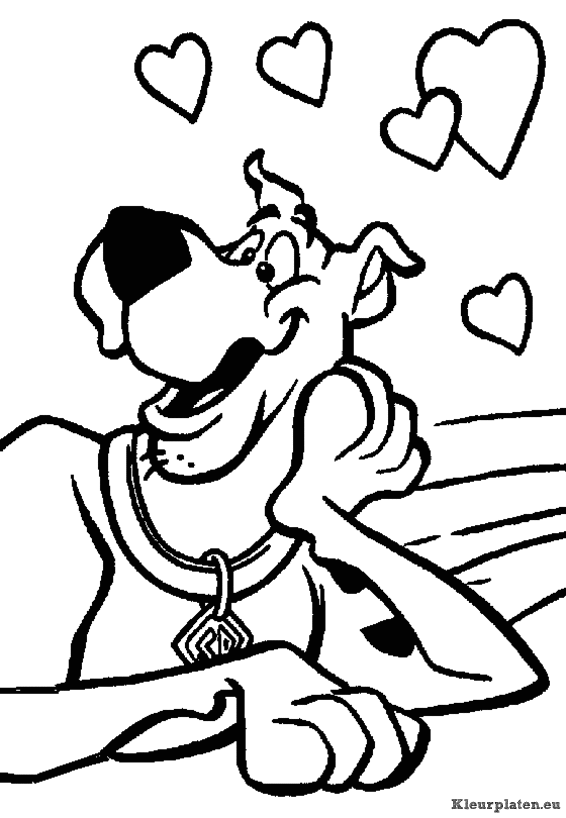 Scooby doo kleurplaten