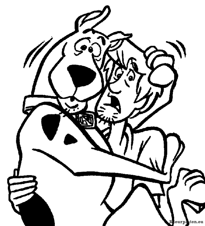 Scooby doo kleurplaten