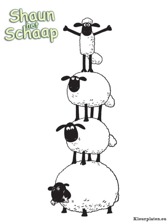 Shaun het schaap kleurplaat