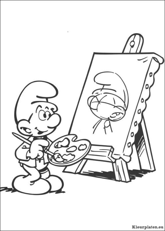 Smurfen kleurplaten