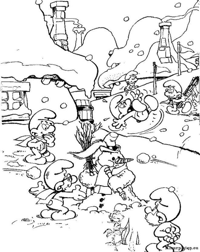 Smurfen kleurplaten