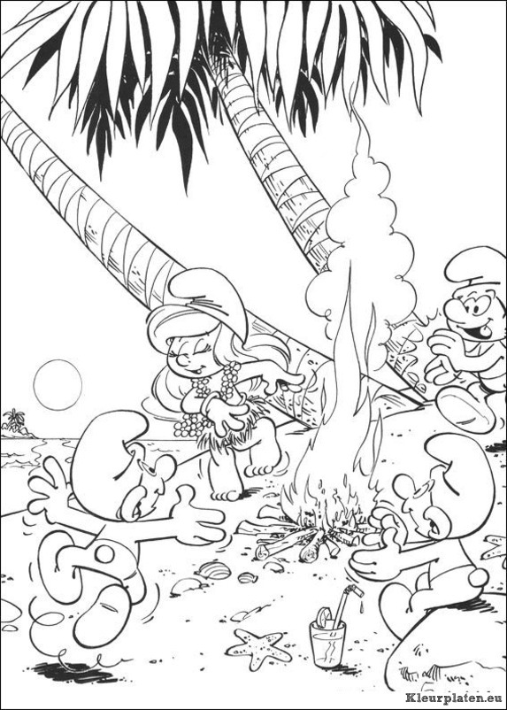 Smurfen kleurplaten
