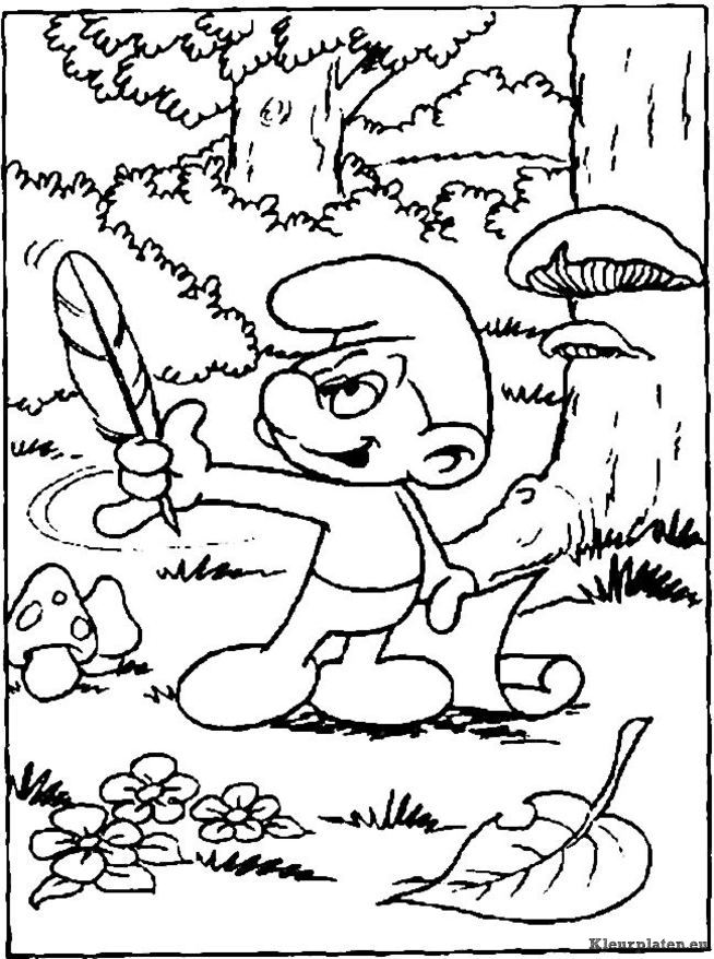 Smurfen kleurplaten