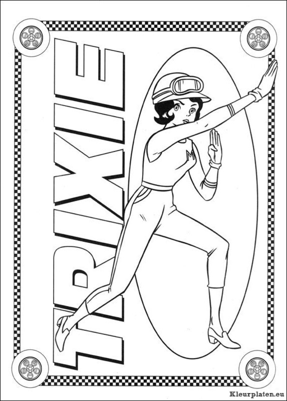 Speed racer kleurplaten