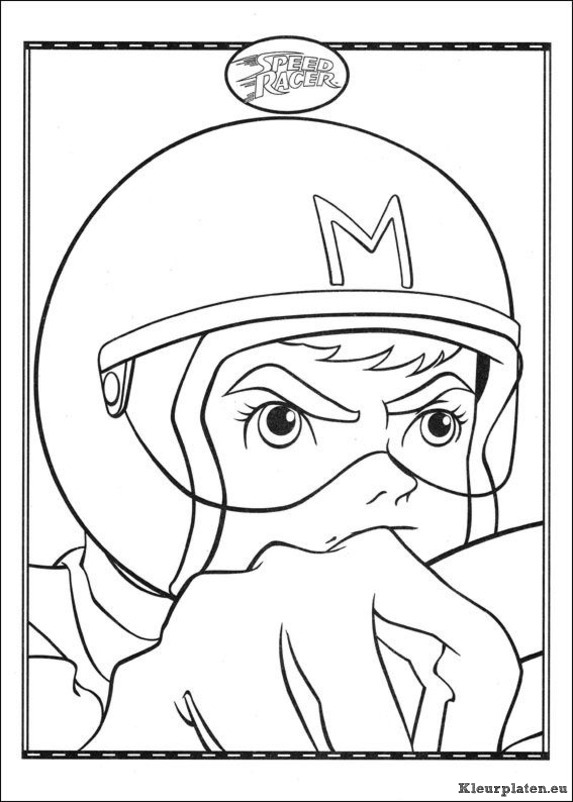 Speed racer kleurplaten