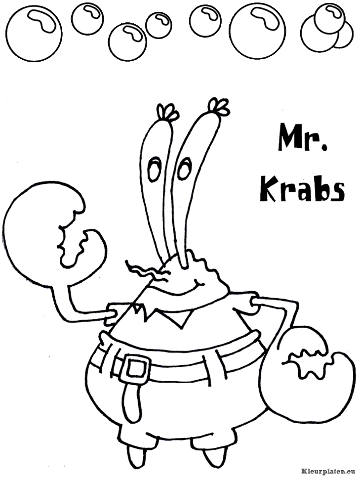 Spongebob kleurplaten