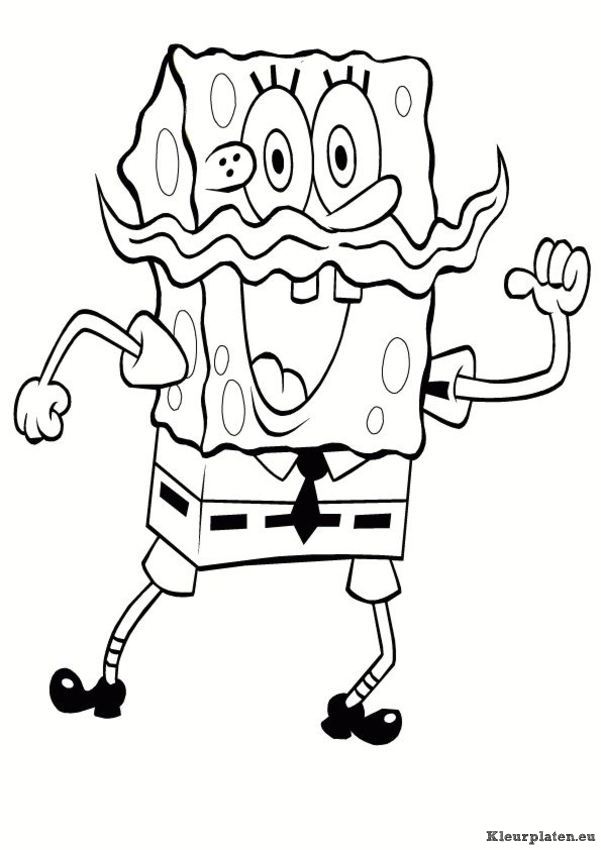 Spongebob kleurplaat