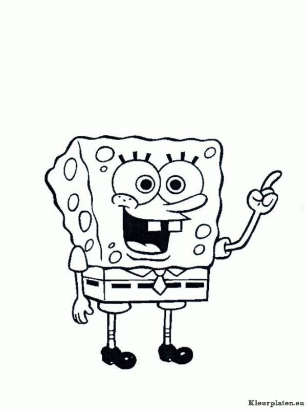 Spongebob kleurplaat