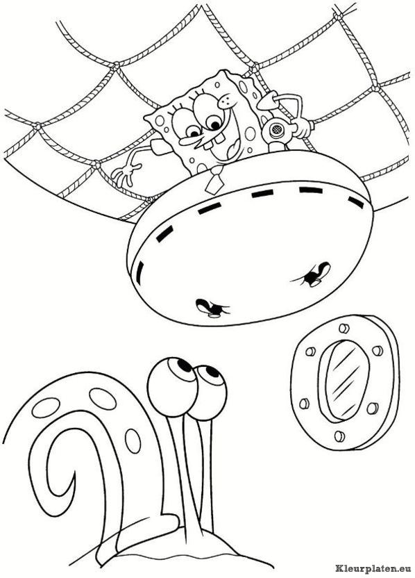 Spongebob kleurplaten