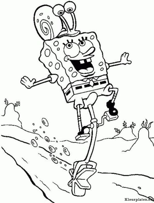 Spongebob kleurplaten