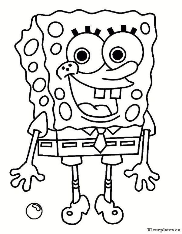 Spongebob kleurplaat