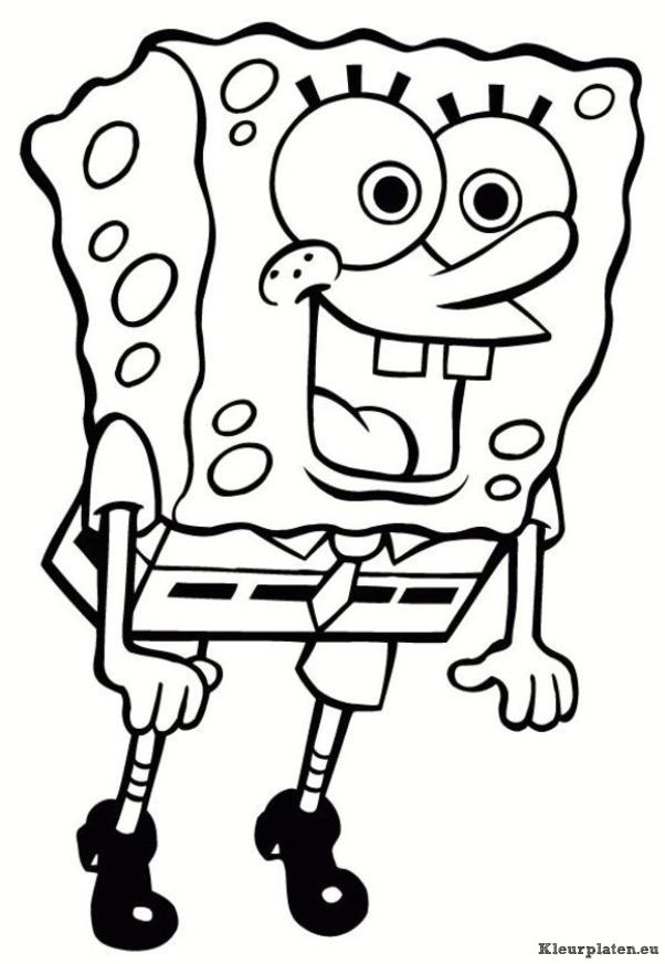 Spongebob kleurplaat