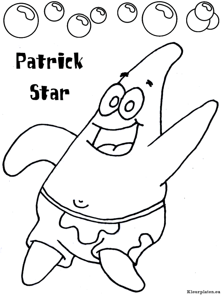 Spongebob kleurplaten