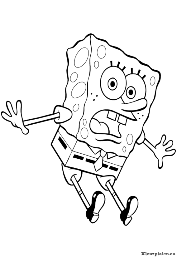 Spongebob kleurplaat