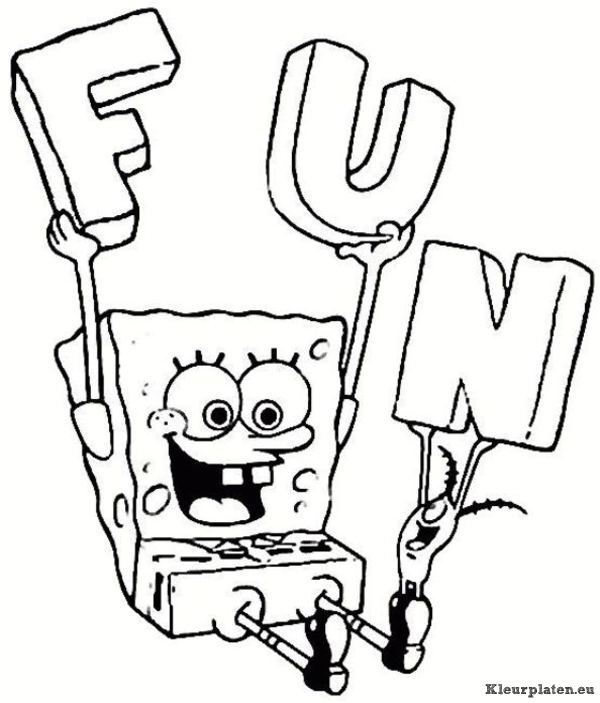 Spongebob kleurplaten