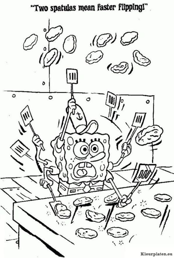 Spongebob kleurplaten