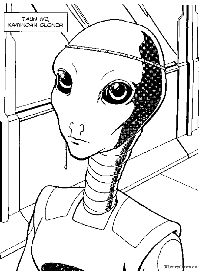 Star wars attack of the clones kleurplaten