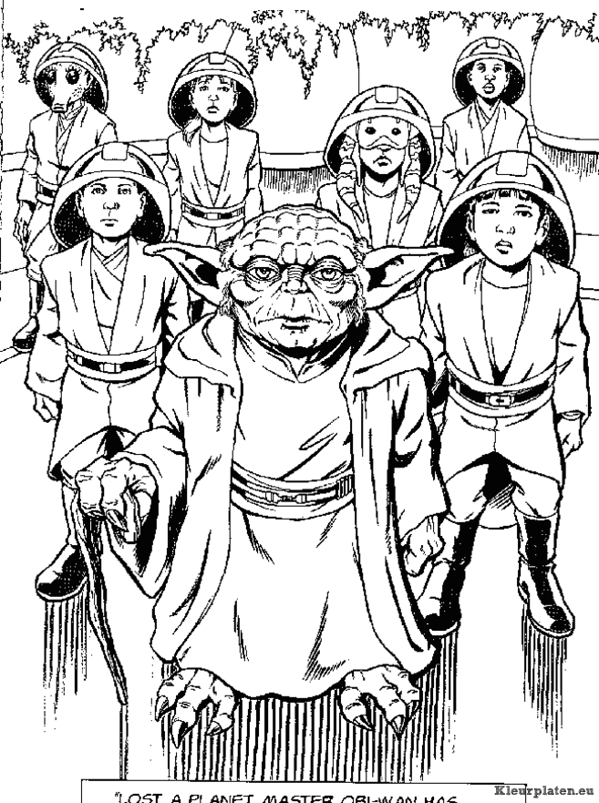 Star wars attack of the clones kleurplaten