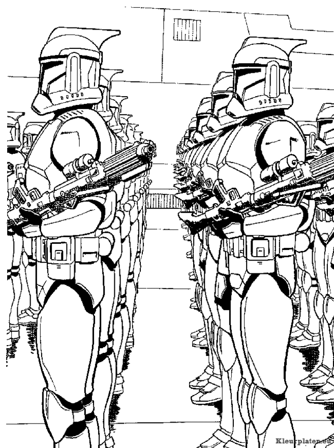 Star wars attack of the clones kleurplaten