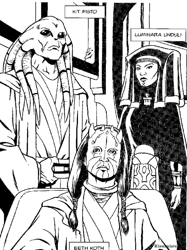 Star wars attack of the clones kleurplaten
