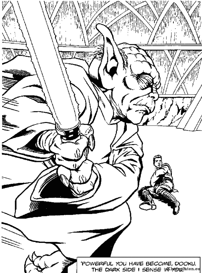 Star wars attack of the clones kleurplaten
