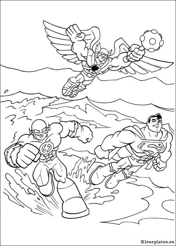 Superfriends kleurplaten