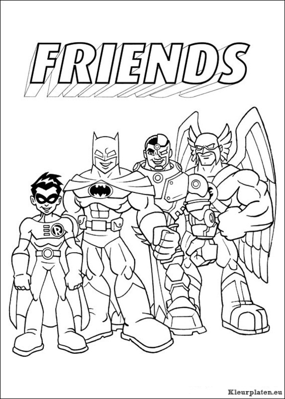 Superfriends kleurplaten