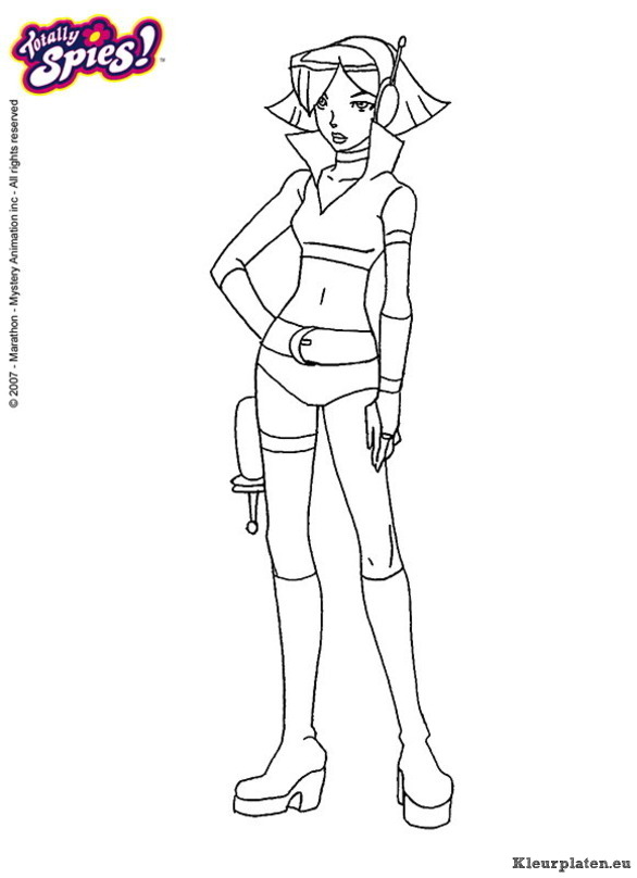 Totally spies kleurplaten