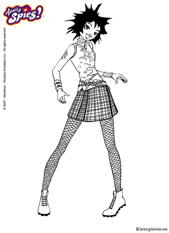 Totally spies kleurplaten
