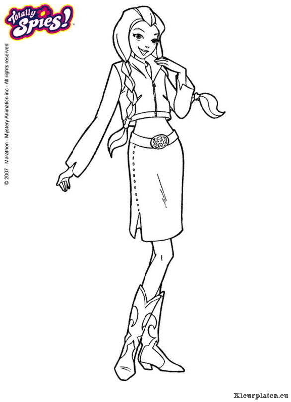 Totally spies kleurplaten