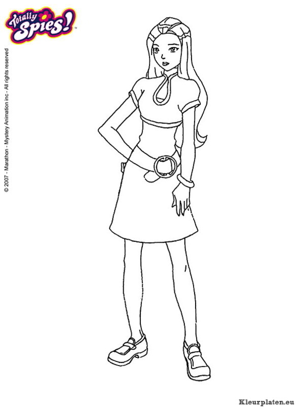 Totally spies kleurplaten