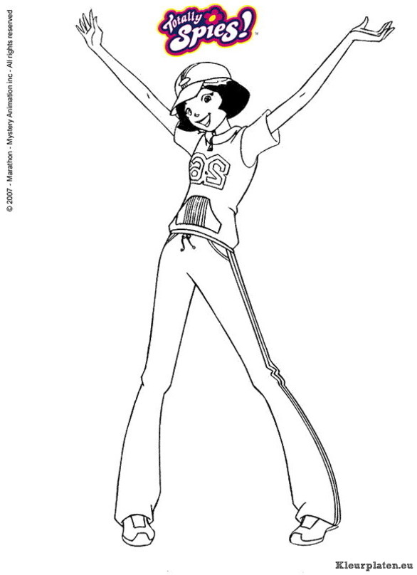 Totally spies kleurplaten