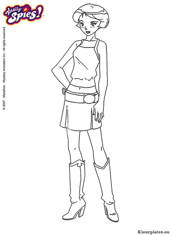 Totally spies kleurplaten