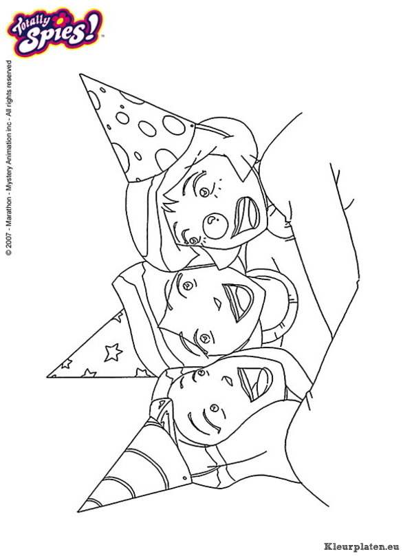 Totally spies kleurplaten