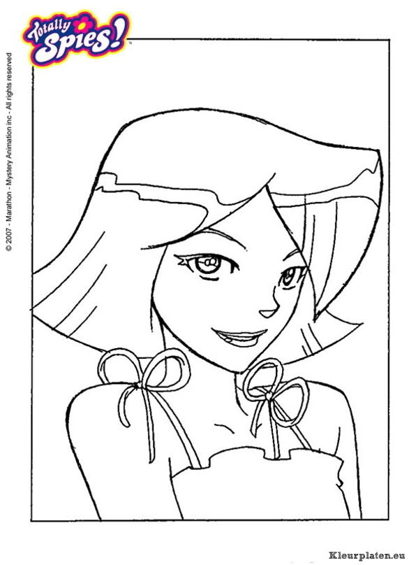 Totally spies kleurplaten