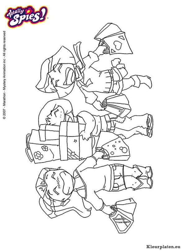 Totally spies kleurplaten