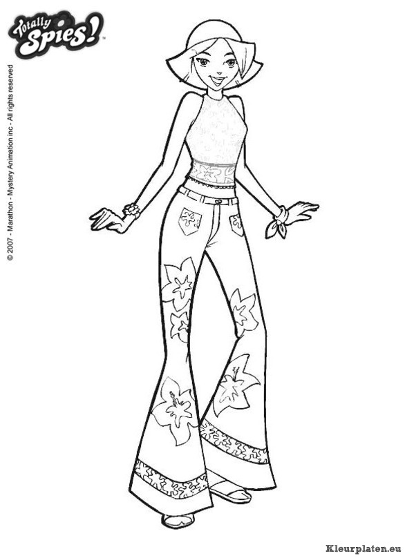 Totally spies kleurplaten
