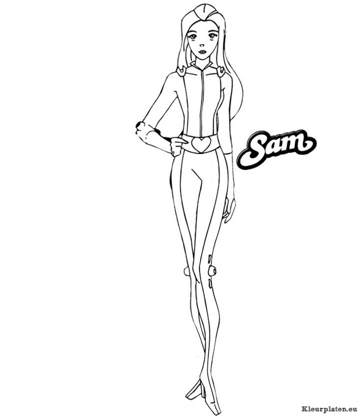 Totally spies kleurplaten