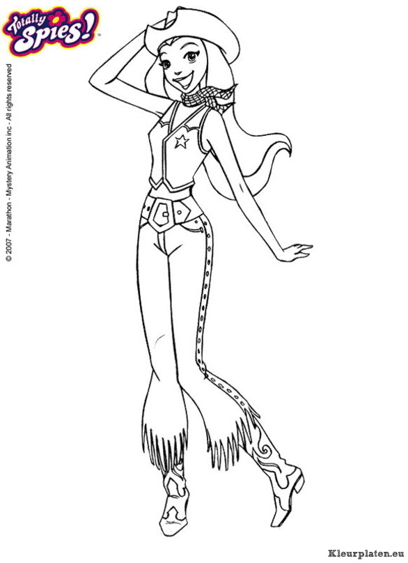 Totally spies kleurplaten