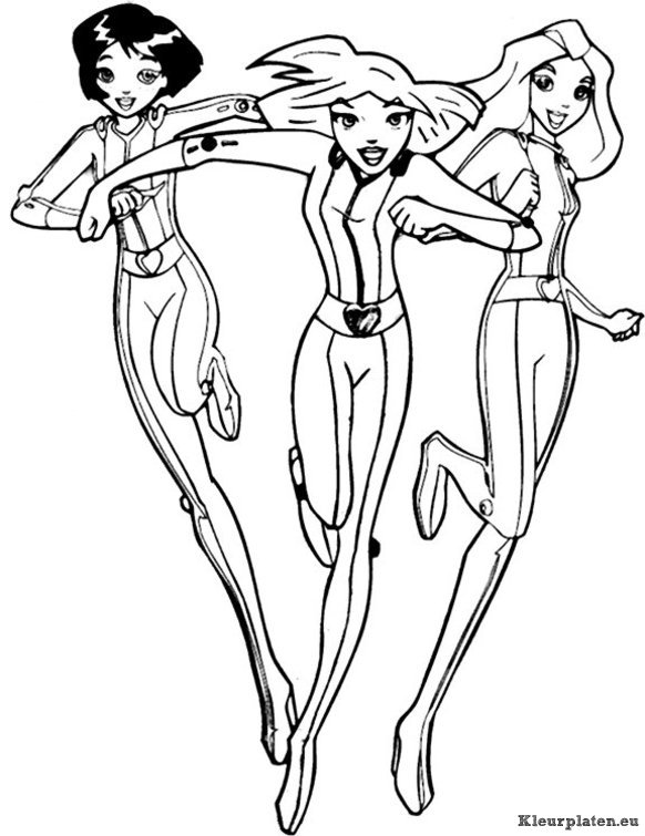 Totally spies kleurplaat