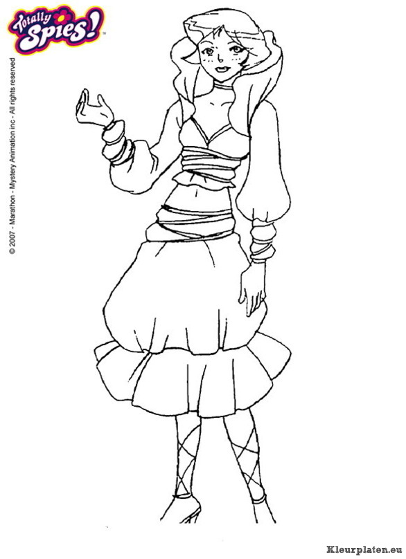 Totally spies kleurplaten
